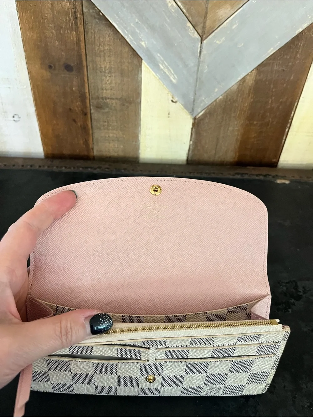 Authentic Louis Vuitton Damier Azur Emile wallet